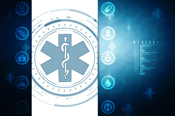 Poster - 2d illustration caduceus medical symbol