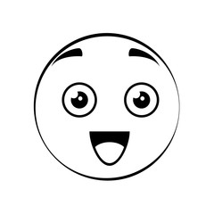 Cute cartoon face icon vector illustration graphic design