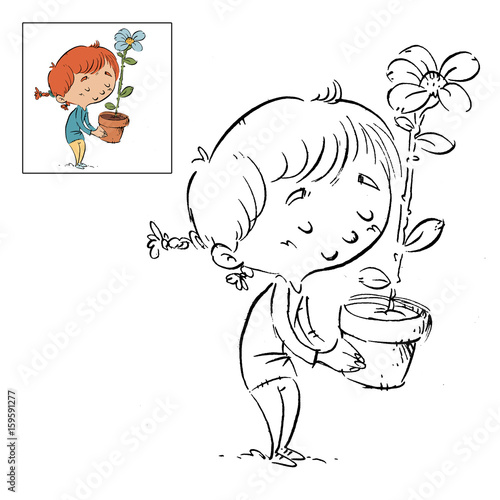 Mina Con Flor En Maceta Dibujo Para Colorear Buy This Stock Illustration And Explore Similar Illustrations At Adobe Stock Adobe Stock Selección de distintas pizarras de dibujos para colorear online en formato flash. flor en maceta dibujo para colorear