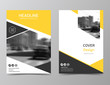 © Yochanan - Yellow annual report cover, modern brochure design, business flyer. Corporate identity leaflet template. Presentation template, magazine cover. Book cover, eps10