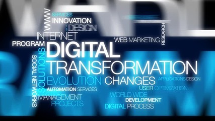 Wall Mural - digital transformation innovation changes web marketing internet community management electronic dev
