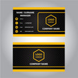 yellow and black Business card