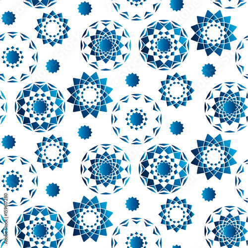 Snowflake silhouette seamle...