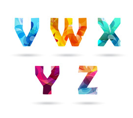 Wall Mural - Abstract colorful capital letters set.