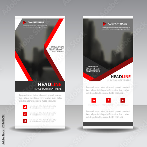 Red Label Roll Up Business Brochure Flyer Banner Design Cover