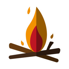 Poster - isolated bonfire icon image vector illustration design 