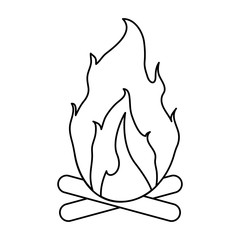 Wall Mural - Hot fire flame icon vector illustration design graphic silhouette