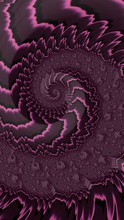 Purple Black 3D Spiral Fractal