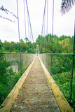 Fototapeta Mosty linowy / wiszący - Arapuni Bridge over a Hydroelectric Power Station on Waikato river, Arapuni, New Zealand