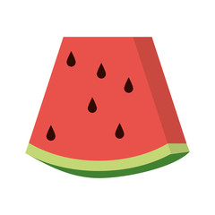 Sticker - Sweet fruit watermelon vector icon illustration design graphic