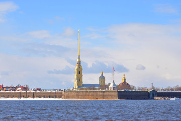 Canvas Print - River Neva and Peter and Paul Fortress.