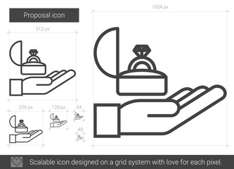 Wall Mural - Proposal line icon.