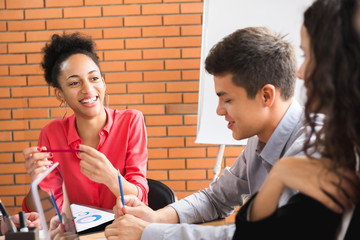 Wall Mural - Casual business people in the meeting