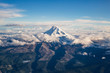 Snow Capped Mount Hood From Plane