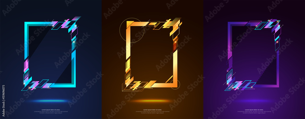 Typography Style Frame Frame design for text Modern Art graphics for hipsters. dynamic frame ...