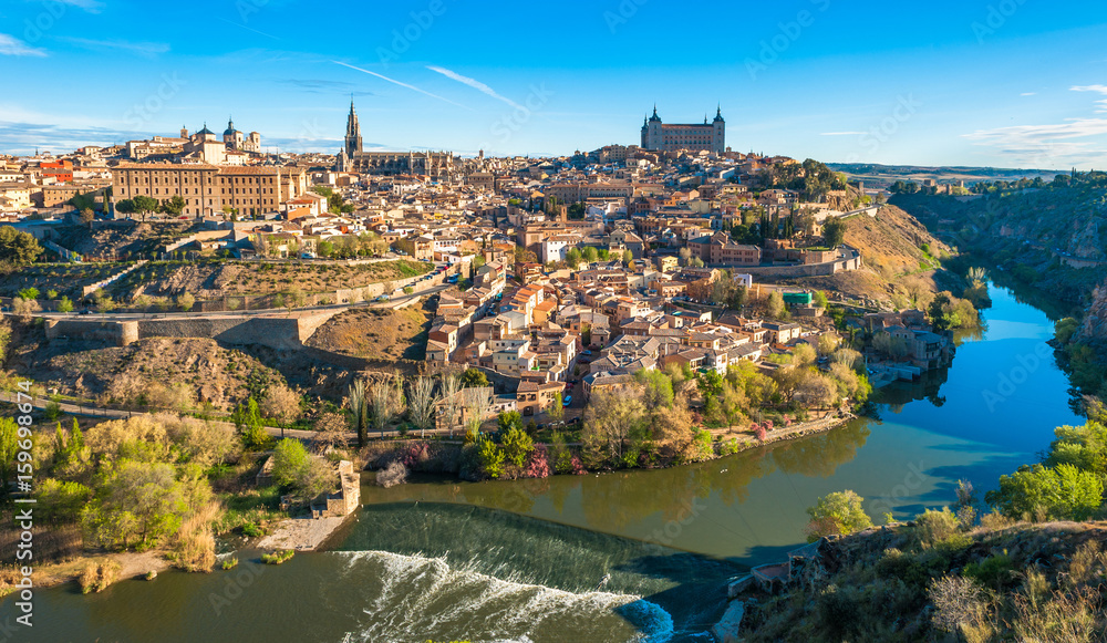Panorama of Toledo, Spain - obrazy, fototapety, plakaty 