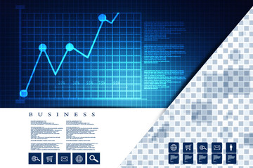 Wall Mural - 2d rendering Stock market online business concept. business Graph

