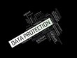© domoskanonos - DATA PROTECTION - image with words associated with the topic DATA PROTECTION, word cloud, cube, letter, image, illustration