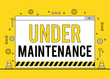 Thin line style under maintenance message banner