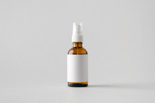 Amber Spray Bottle Mock-Up - Blank Label