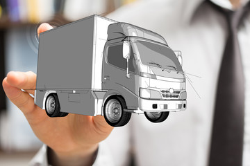 Wall Mural - logistic,truck