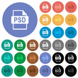 © botond1977 - PSD file format round flat multi colored icons