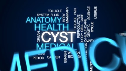 Poster - Cyst animated word cloud, text design animation.