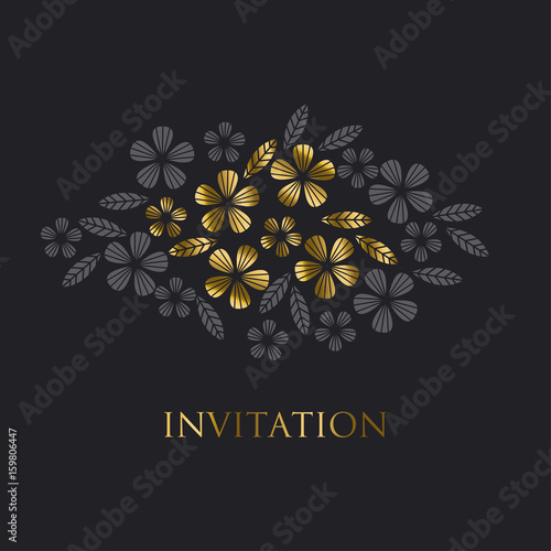 Luxury gold style tropical ...