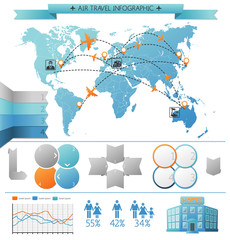 Wall Mural - Air Summer Travel Infographic Concept