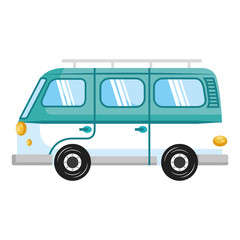 Wall Mural - van turism isolated icon vector illustration design