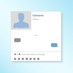 Wall Mural - dialog box with messages