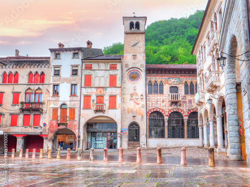Fotografie, Obraz Piazza Marc Antonio Flaminio in Serravalle, Vittorio Veneto