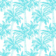 Seamless pattern with coconut palm trees