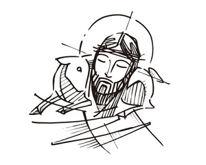 Sticker - Jesus Christ Good Shepherd