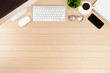 © blackzheep - workspace with copy space on top view