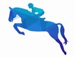 illustration of rider on horseback, vector draw