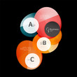 © antishock - Glass color circles - infographic elements on black