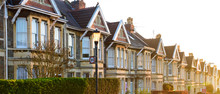 Typical Terraced Houses In Bristol, England