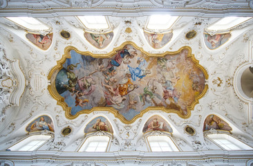 Interior of the Oratory in Church of Saint Mary of Gesu or Casa Professa.