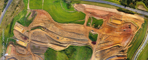 Zdjęcie XXL Widok z lotu ptaka na plac budowy