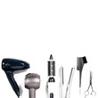 © Maria Shchipakina - Various hair styling devices on white background, top view