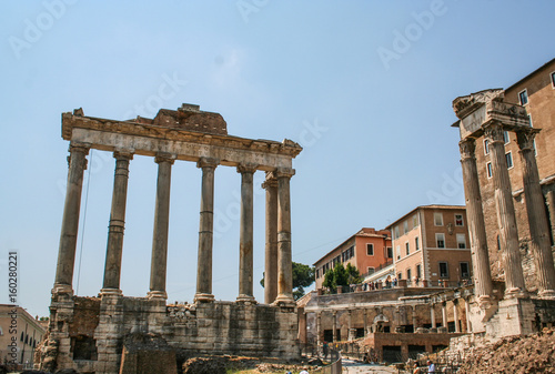 Plakat Świątynia Saturna, Forum Romanum, Rzym, Włochy