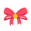 © Jane Kelly - Vector red bow. Gift bow and ribbons. Vector illustration