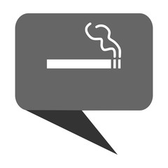 Aufkleber - Cigarette flat design web bubble vector icon.