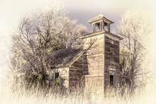 Old Abandoned Schoolhouse In Rural Nebraska