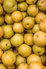 Wall Mural - Fresh asian pears at the farmers market