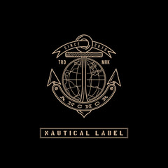 Canvas Print - Nautical label