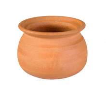 Clay Pot On White Background