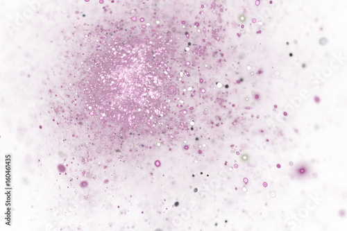 Bright Galaxy Abstract Sparkles On White Background Fantasy
