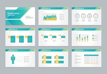 Naklejka na meble abstract  presentation  slide template design background with infographic elements for brochure,social info.flat vector illustration